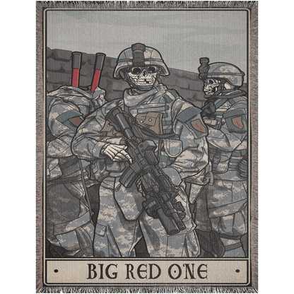 Big Red One Woven Blanket