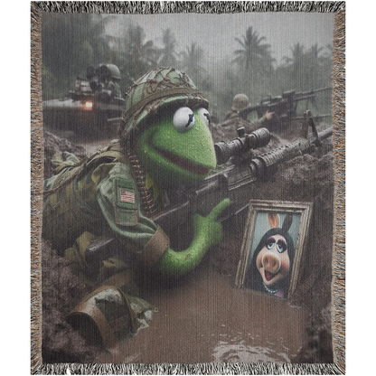 Missing Miss Piggy Woven Blanket