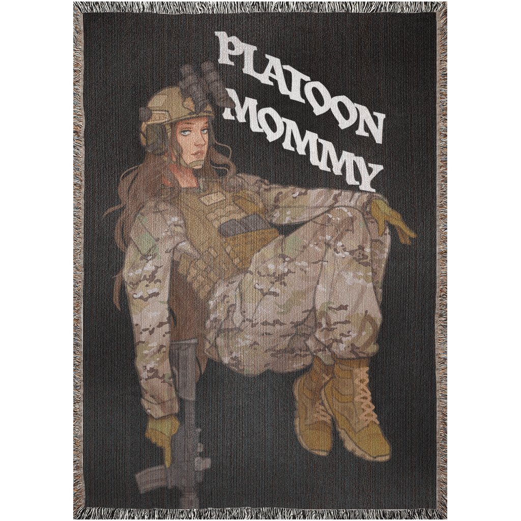Army Mommy Woven Blanket