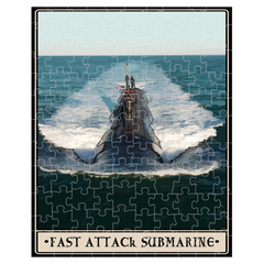 Fast Attack Submarine Puzzle - 8x10 inch | 110 Pieces