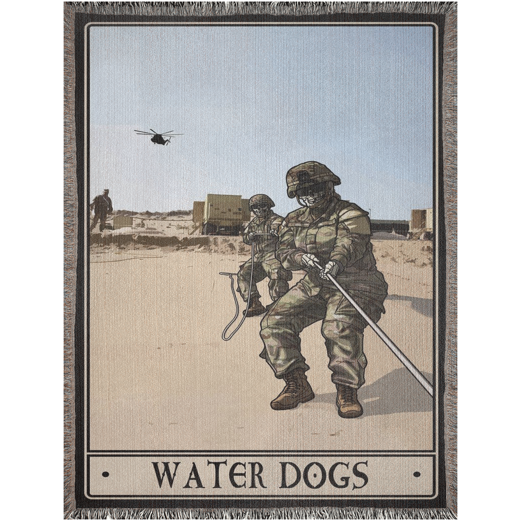 Water Dogs Woven Blanket