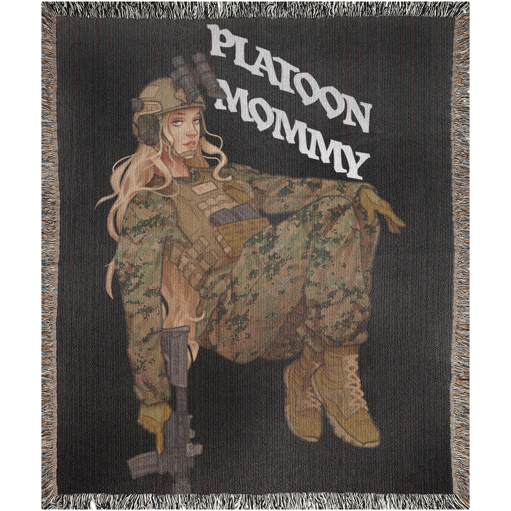 Marine Mommy Woven Blanket