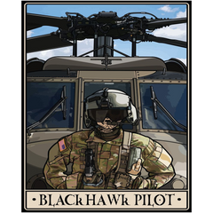 Blackhawk Pilot Acrylic Print - 1/4 inch / 8x10 inch