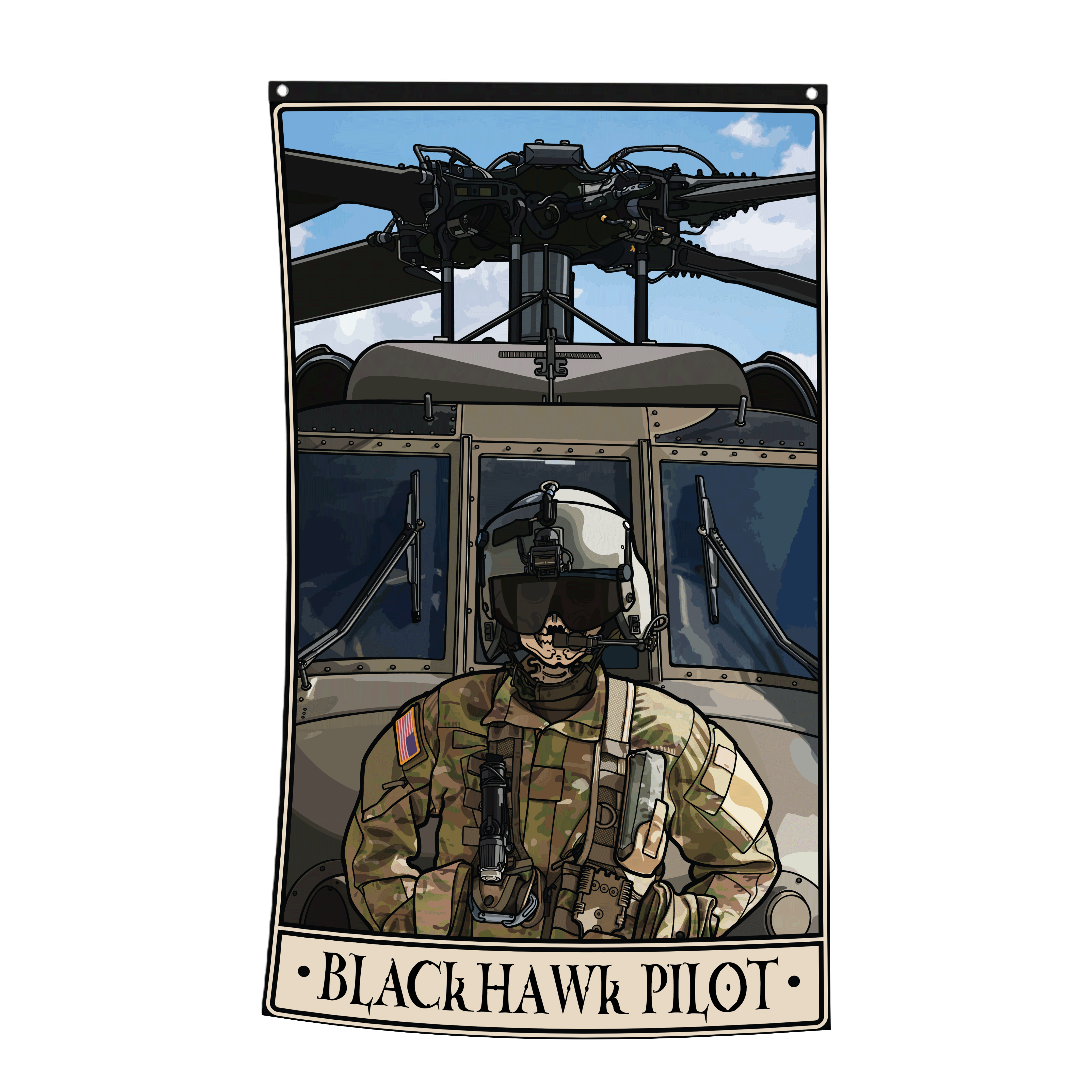 Blackhawk Pilot Flag