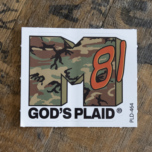God's Plaid Sticker