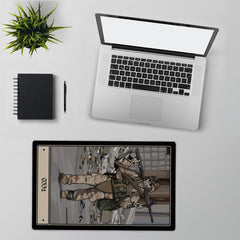 0331 Machine Gunner Desk Mat