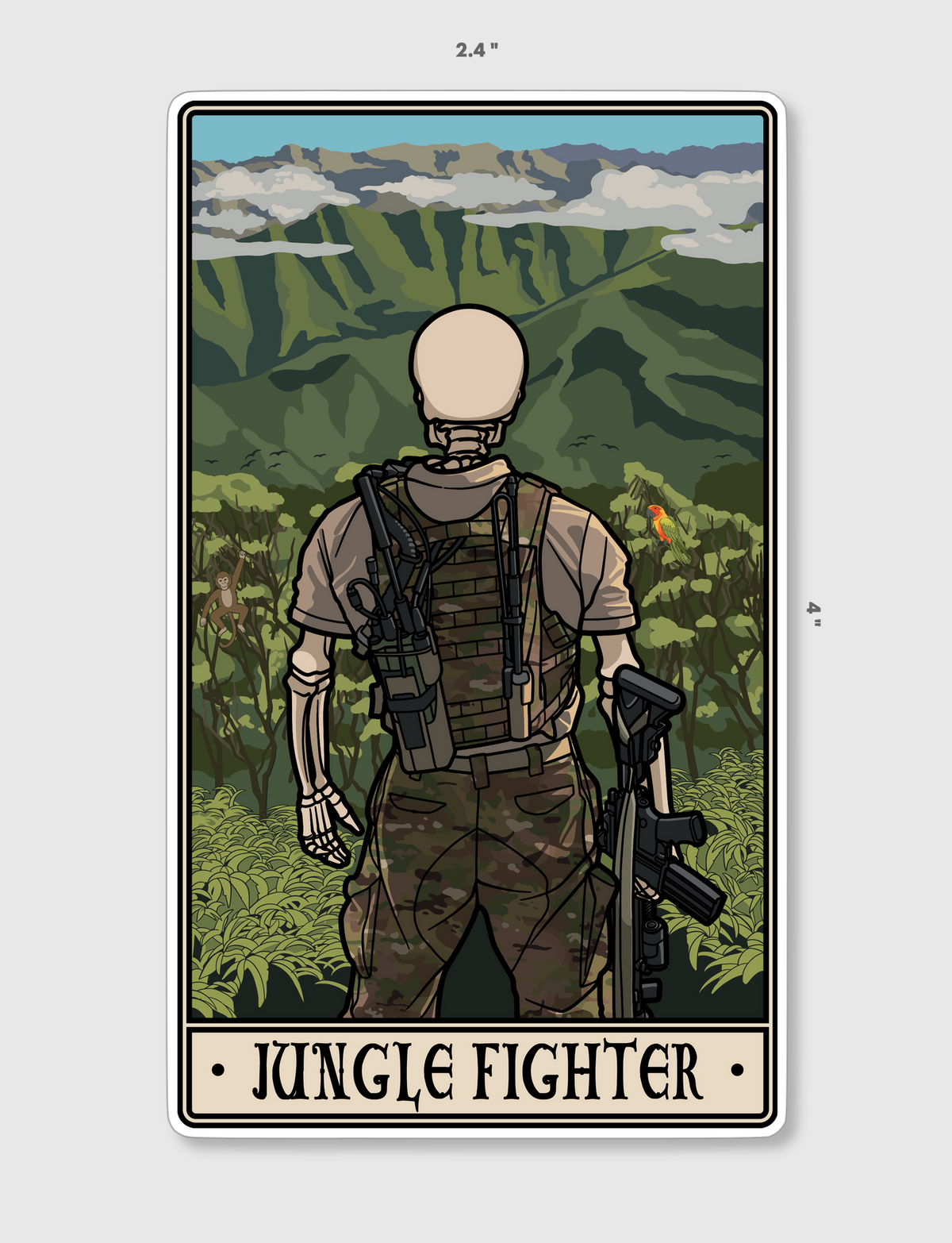 Utara Fighter Sticker Jungle Fighter Sticker – pltdaddy