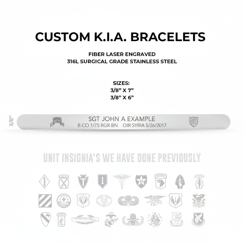 KIA - Stainless Steel Bracelet - 9.5mm x 7" - Bracelet