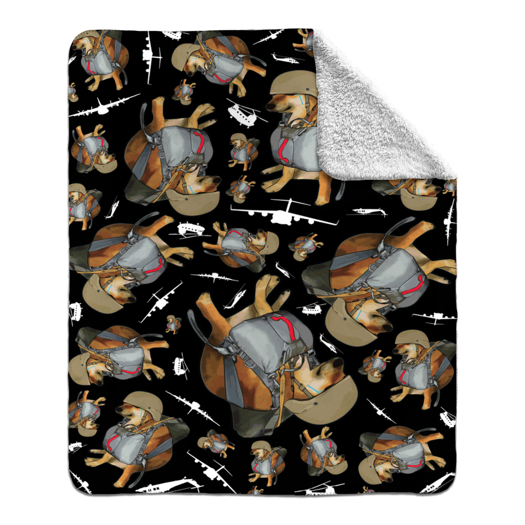 Airborne Cheems Fleece Blanket