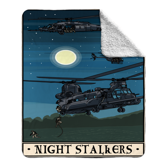 Night Stalkers Fleece Sherpa Blanket