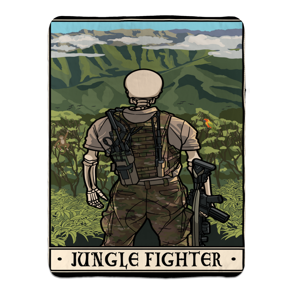 Jungle Fighter Fleece Blanket