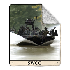 Special Warfare Combatant-craft Crewman (SWCC) Blanket - 50x60 inch / White