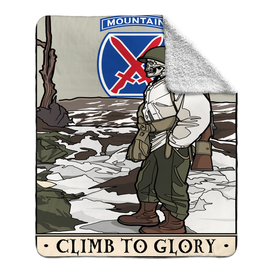 Climb To Glory Fleece Sherpa Blanket