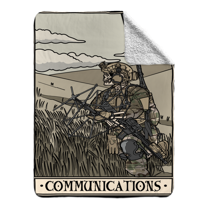 Communications Fleece Sherpa Blanket