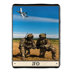 Joint Fires Observer (JFO) Fleece Blanket - 60x80 inch / White