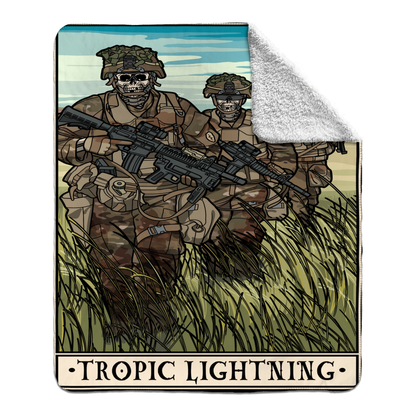 Tropic Lightning Fleece Blanket