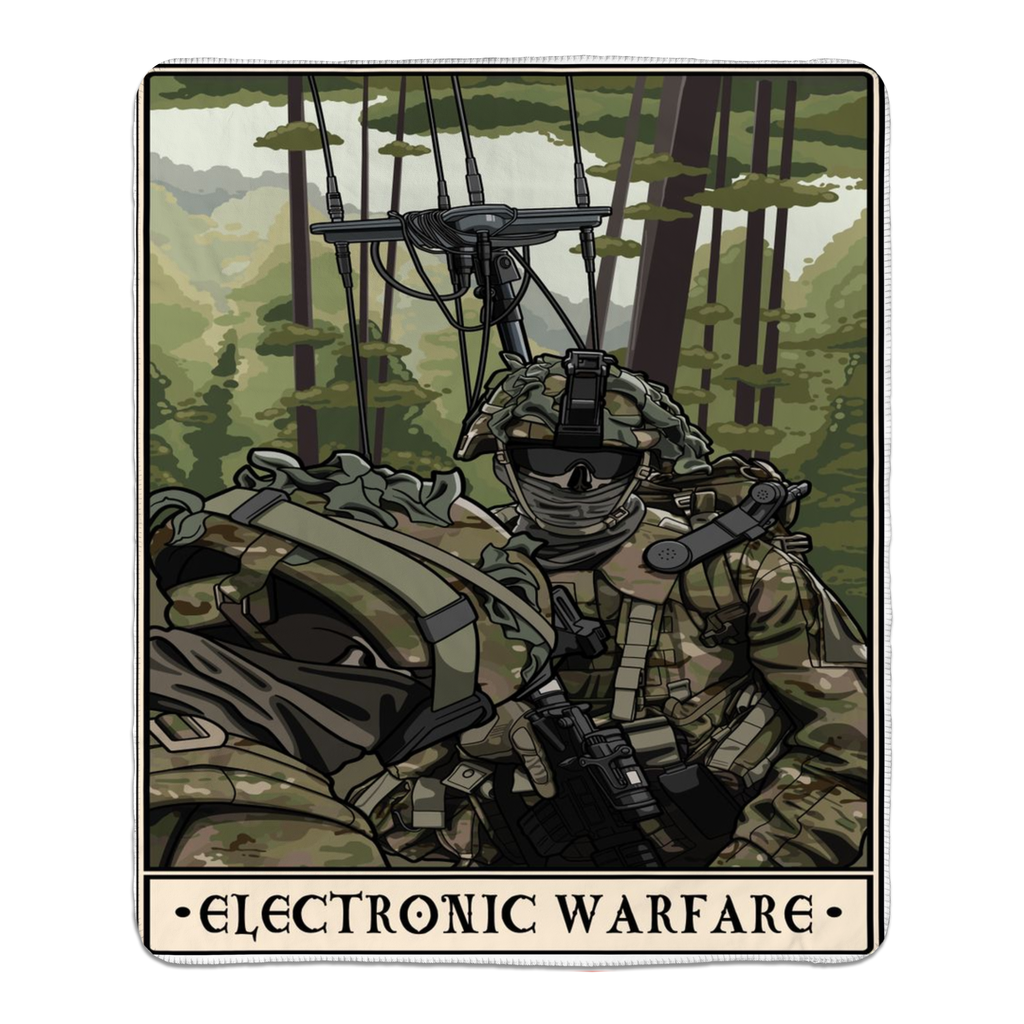 Electronic Warfare Fleece Blanket