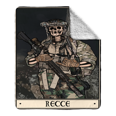 Recce Fleece Blanket - 50x60 inch / White