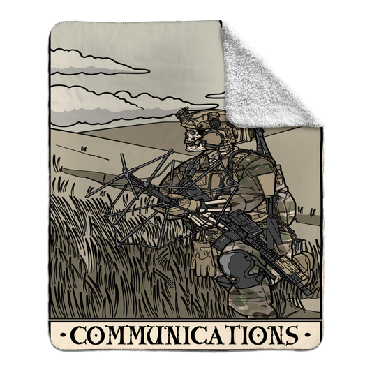 Communications Fleece Sherpa Blanket
