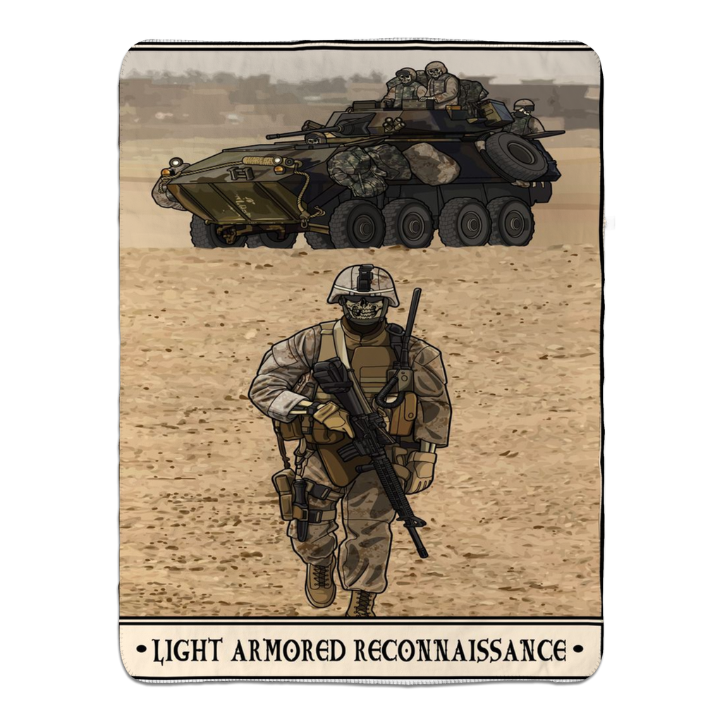 Light Armored Reconnaissance Fleece Blanket