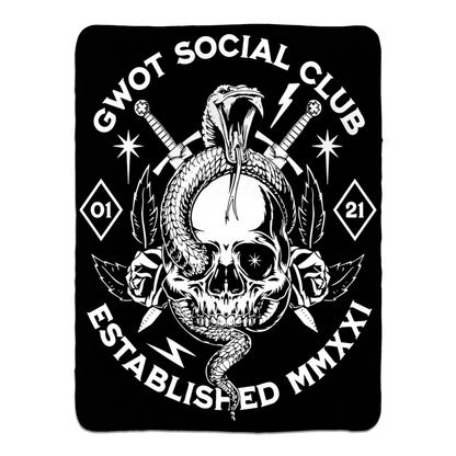 GWOT Social Club Fleece Blanket