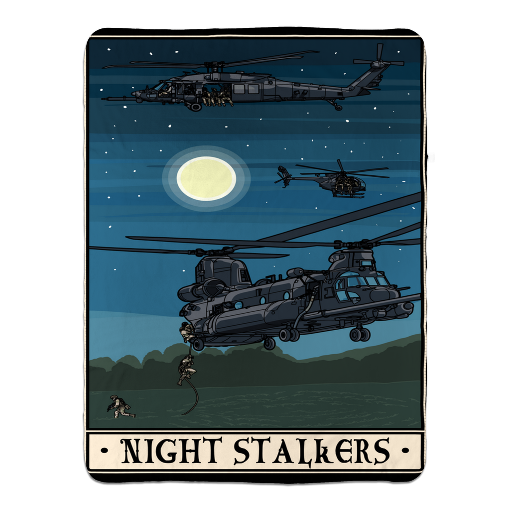 Night Stalkers Fleece Sherpa Blanket