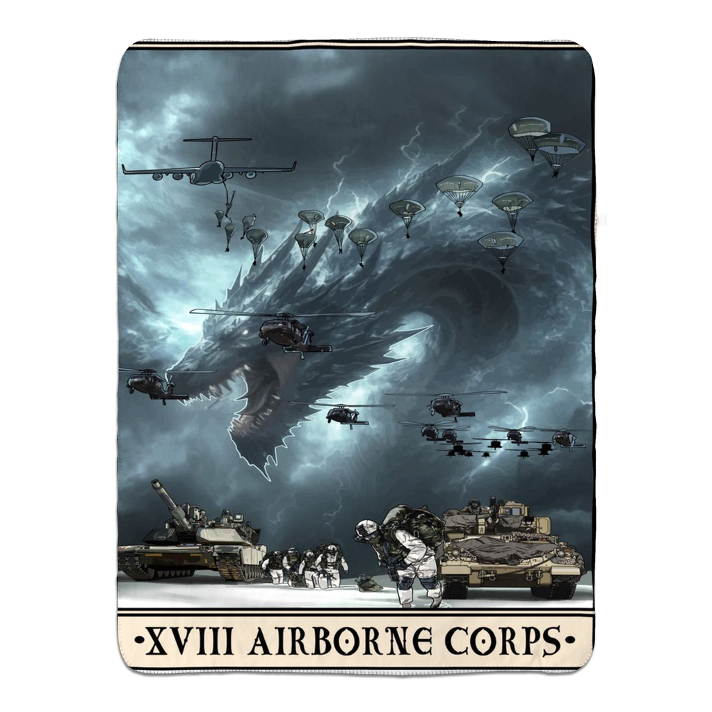 XVIII Airborne Corps Fleece Blanket