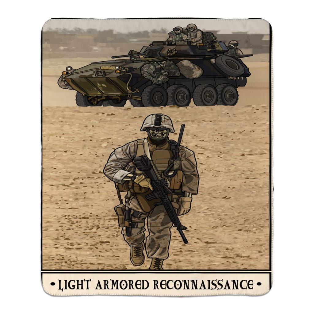 Light Armored Reconnaissance Fleece Blanket