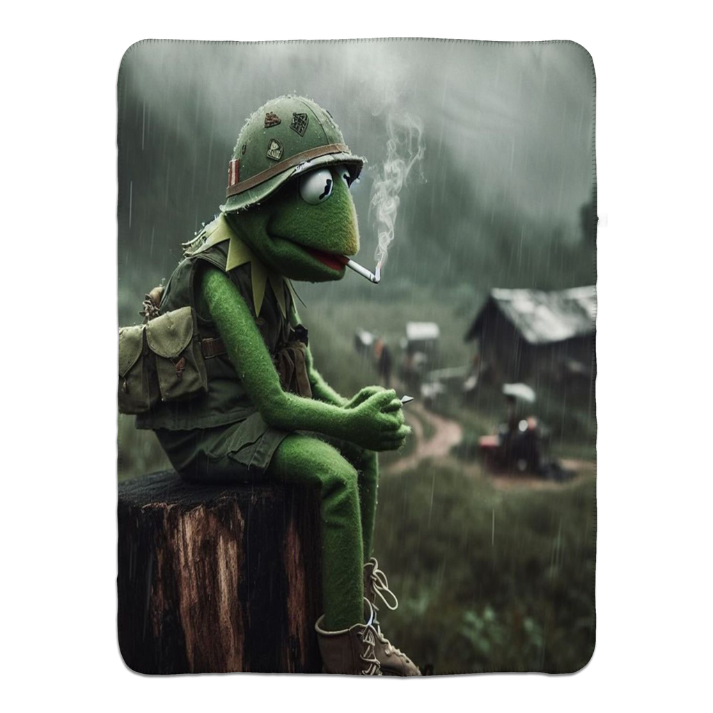Kermitting War Crimes Fleece Blanket