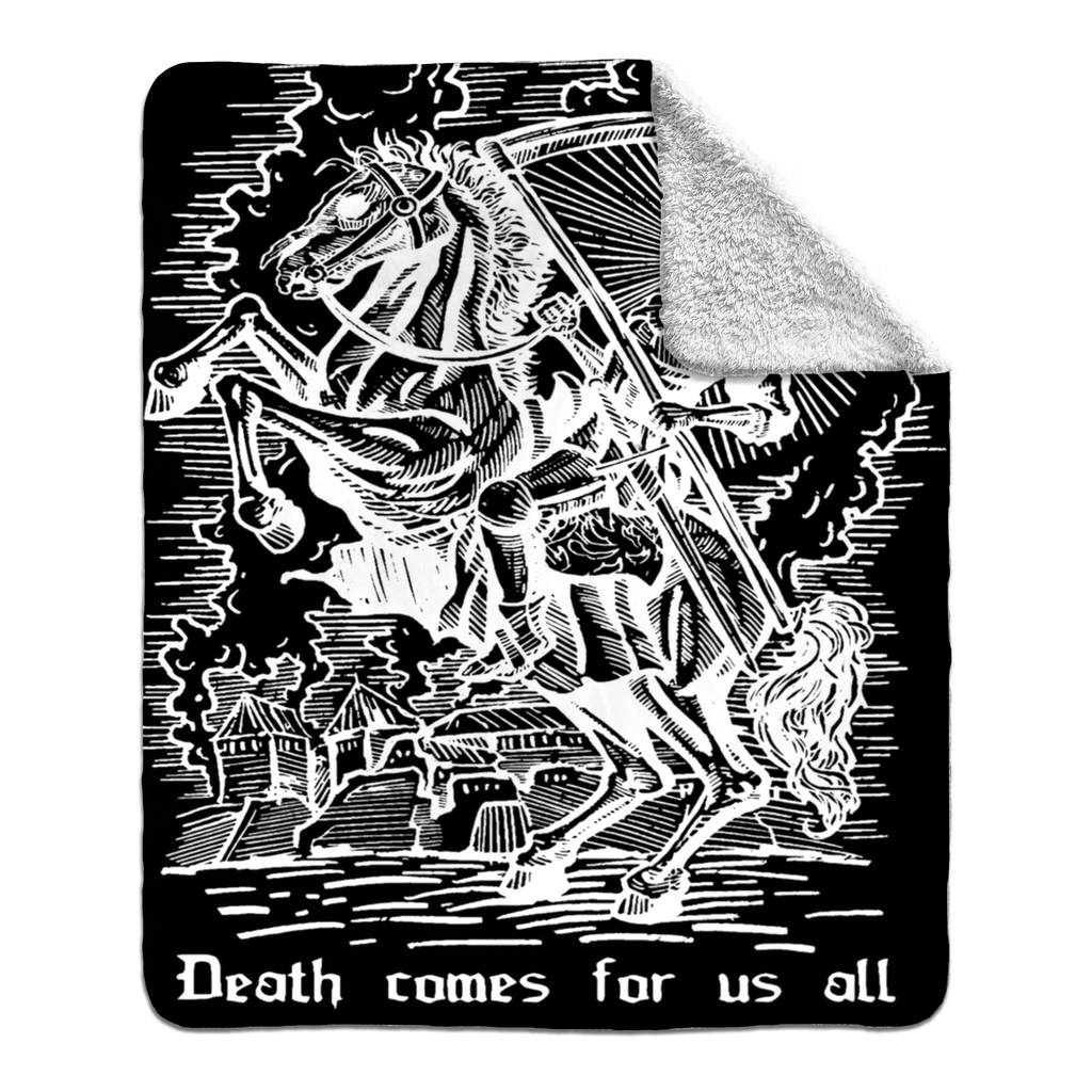 Death Comes Fleece Sherpa Blanket