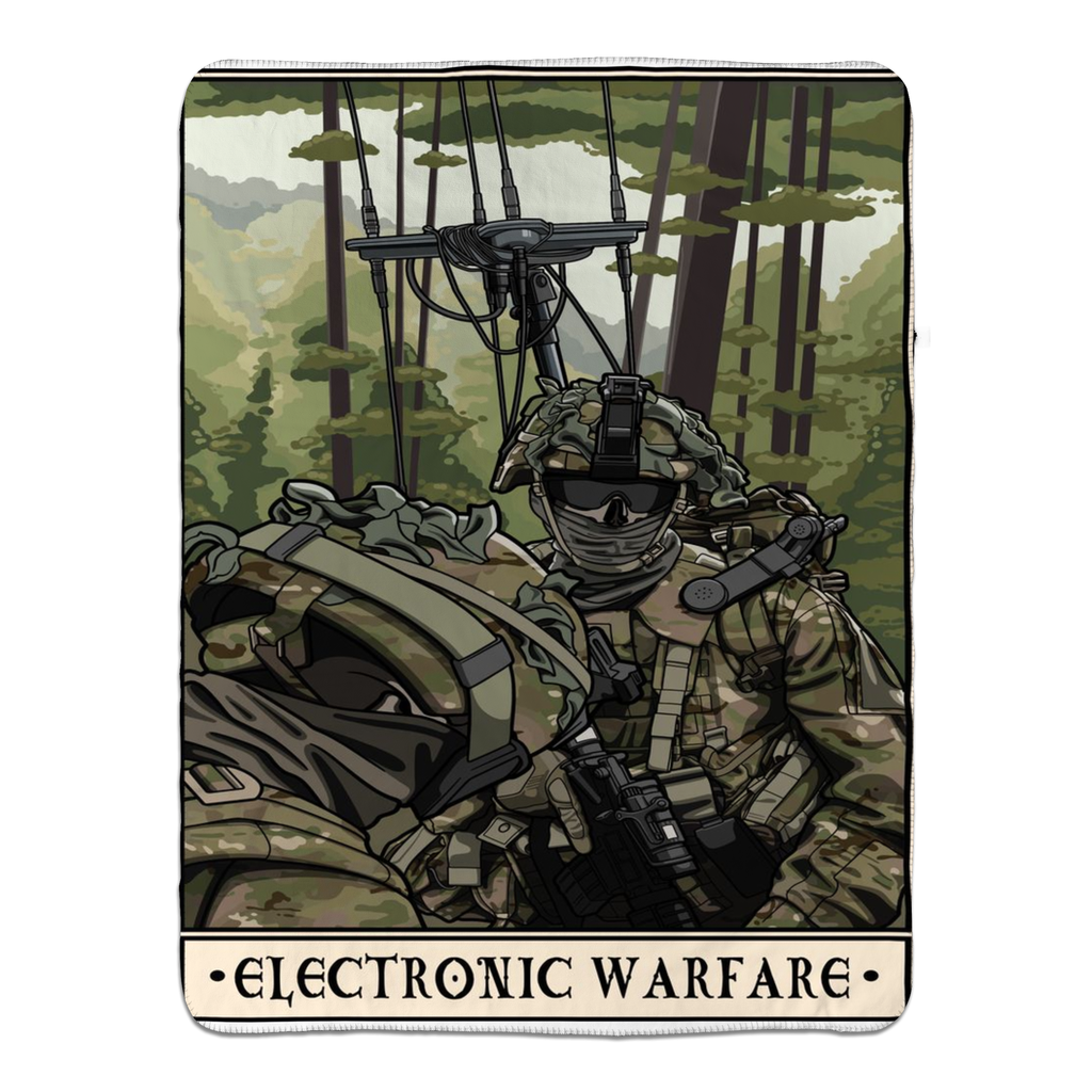 Electronic Warfare Fleece Blanket