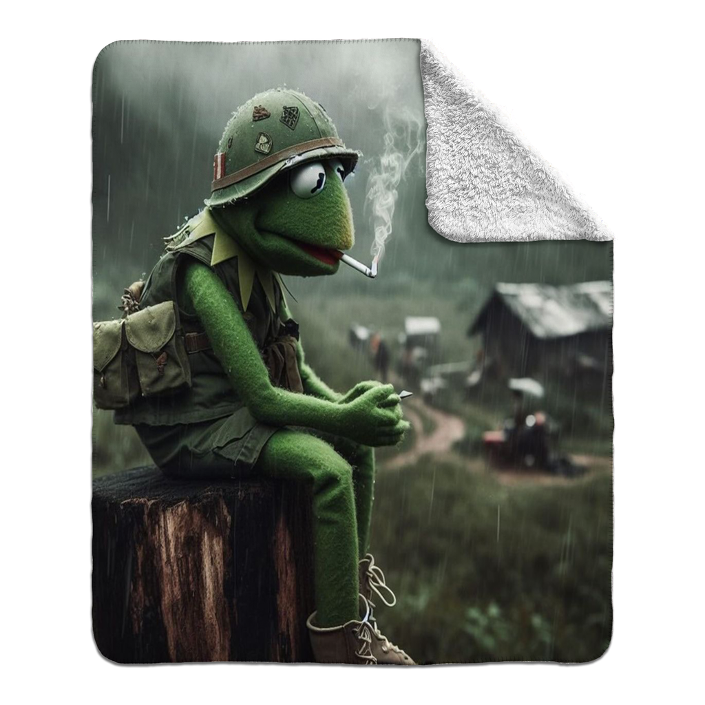 Kermitting War Crimes Fleece Blanket