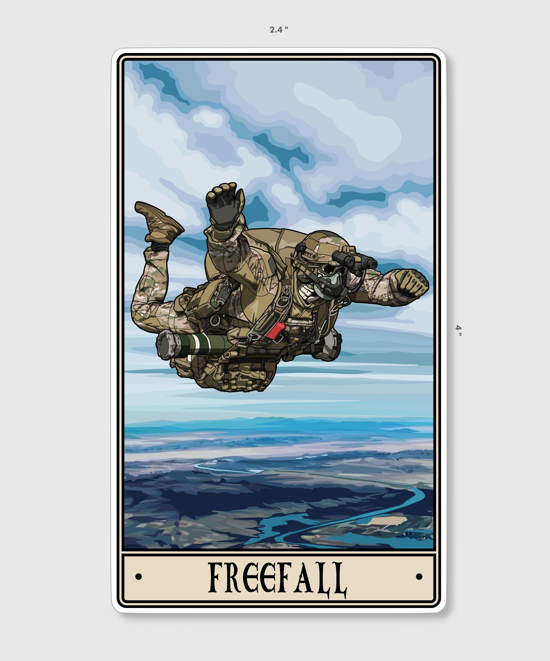 Military Freefall Sticker Freefall Sticker – pltdaddy