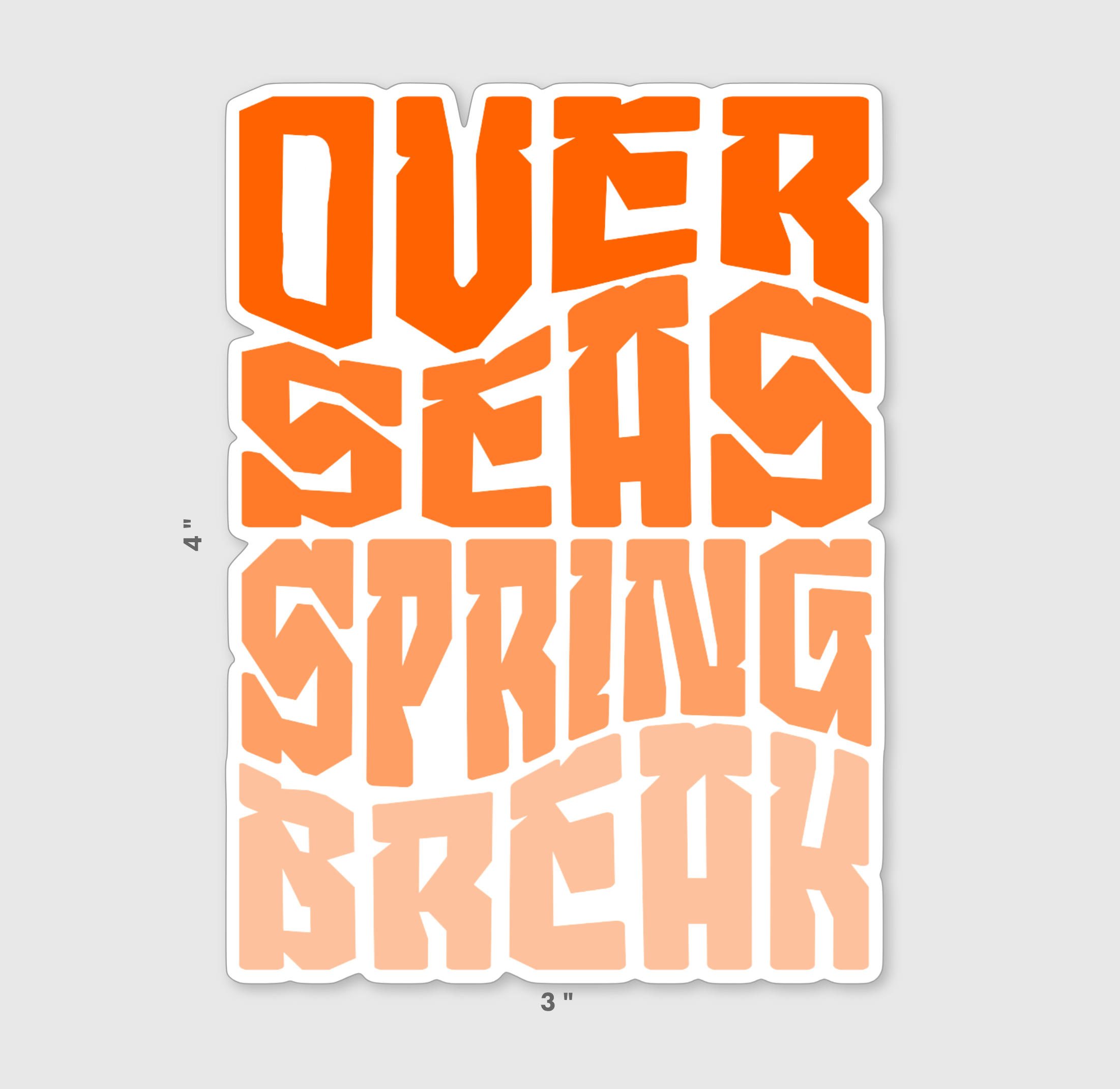 Overseas Spring Break Sticker – pltdaddy