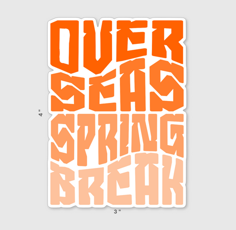 Overseas Spring Break Sticker
