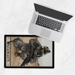 Black Hearts Desk Mat - 12x18 inch