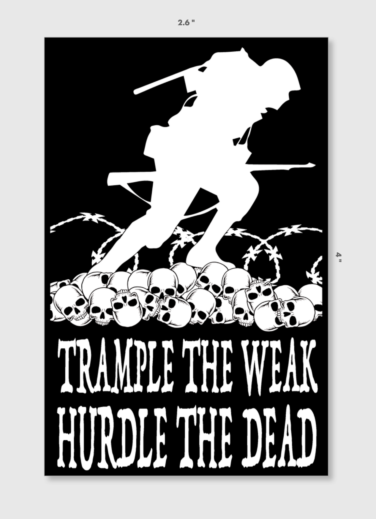 Hurdle The Dead Sticker – pltdaddy