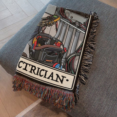 Electrician Woven Blanket - 60x80 inch / Graphics